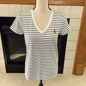 Polo Ralph Lauren V-Neck Short Sleeve Tee, Women’s Sz S